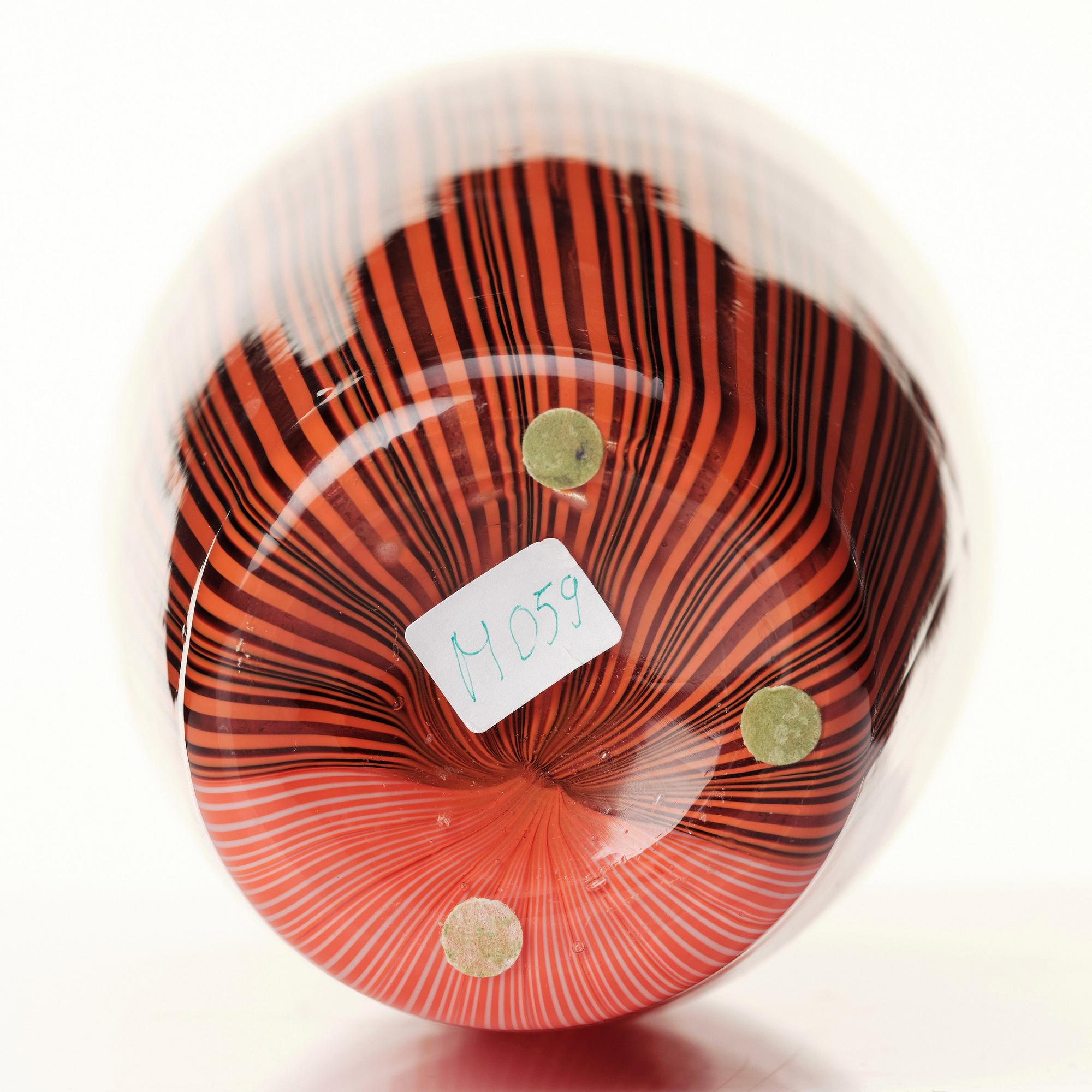 Carlo Scarpa, a 'Tessuto velato' glass vase, Venini, Murano, Italy 1950-60s.