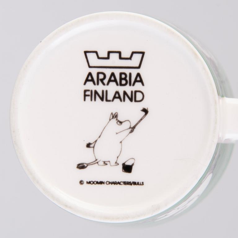 MOOMIN-MUG, porcelain, 'Mug dark green', Moomin Characters, Arabia 1991-1996.