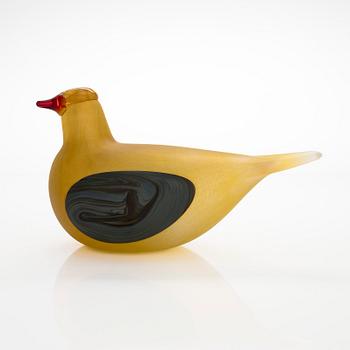 Oiva Toikka, glasfågel, "Golden Dove", signerad O. Toikka Nuutajärvi.