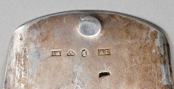 TÅRTSPADE, silver, Anders Lundqvist, Stockholm 1851. Vikt ca 107 g.