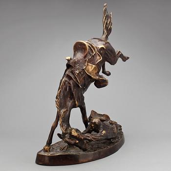 SKULPTUR, brons, efter Fredric Remington, 1900-tal.
