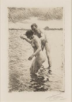 ANDERS ZORN, etching, signed in pencil.