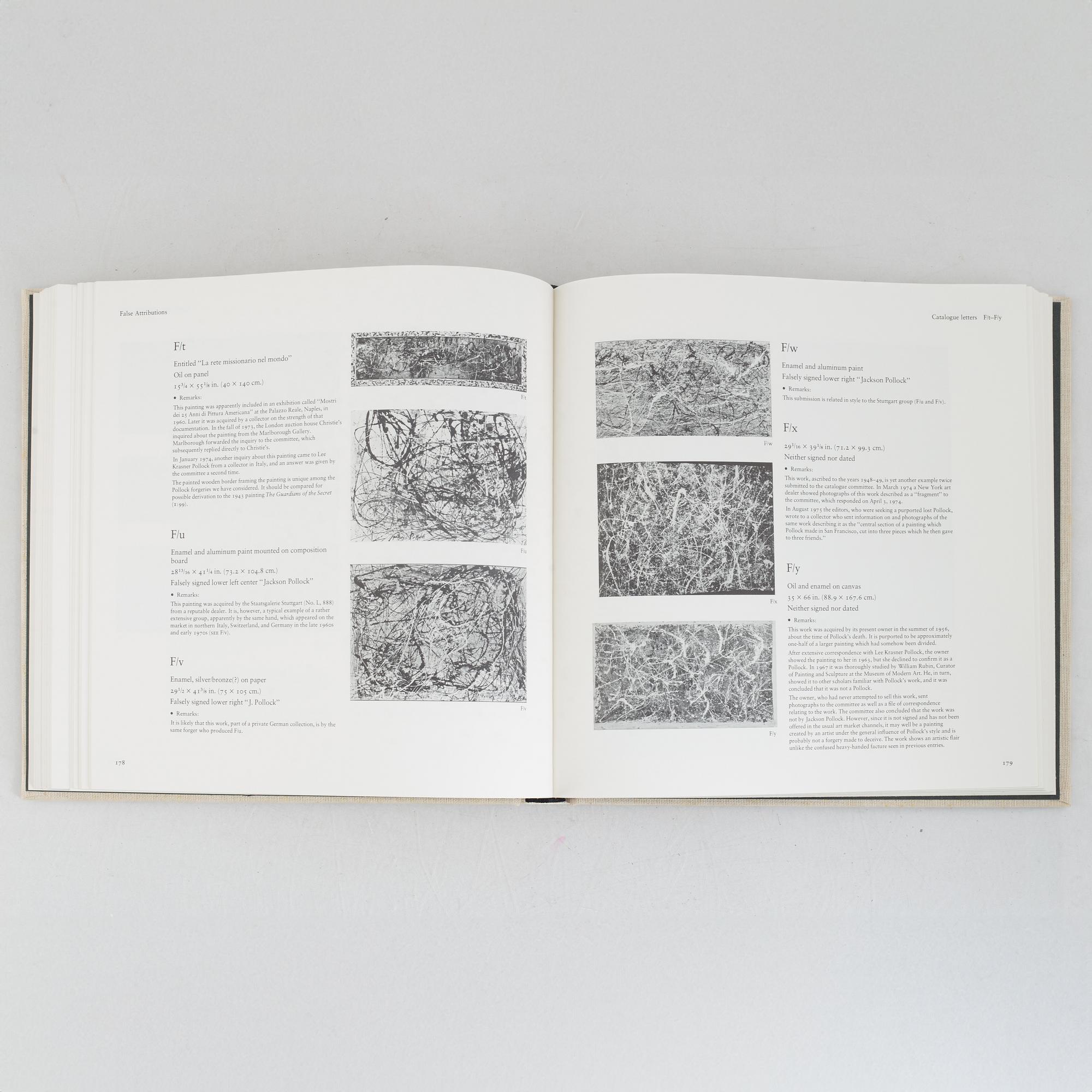 Jackson Pollock: A Catalogue Raisonné of Paintings, Drawings and Other Works, VOL I-IV.