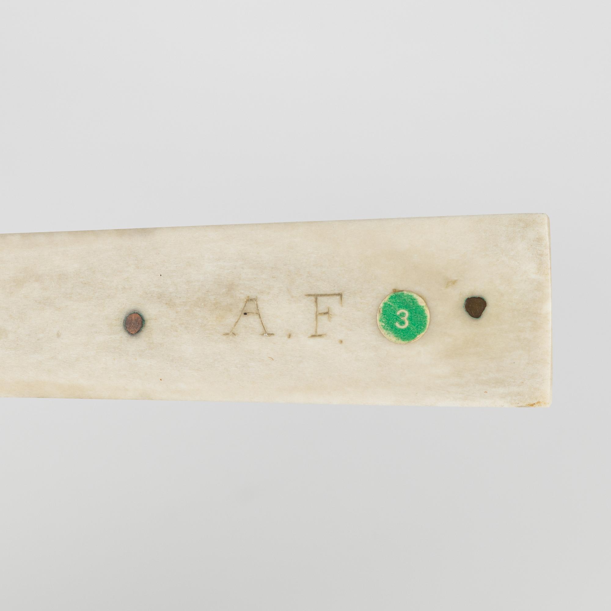 A reindeer horn letter knife by Anders Fankki, signed.