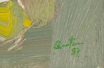 Juan Carlos Quintana, oil on canvas, signed and dated -87.
