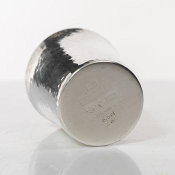 Six silver beakers, mark of Mema, Lidköping 1979.