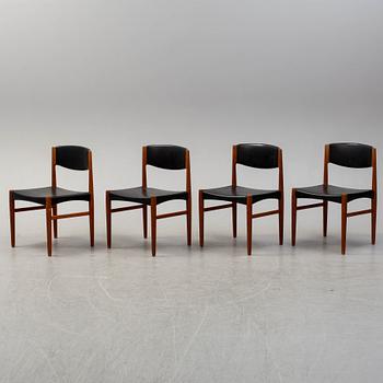 Four 1960´s chairs by Glostrup Møbelfabrik, Denmark.