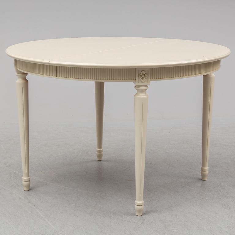 MATBORD SAMT 10 STOLAR, gustaviansk stil, 1900-talets slut.