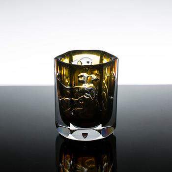 AN OLLE ALBERIUS ARIEL VASE, ORREFORS GALLERY -88.