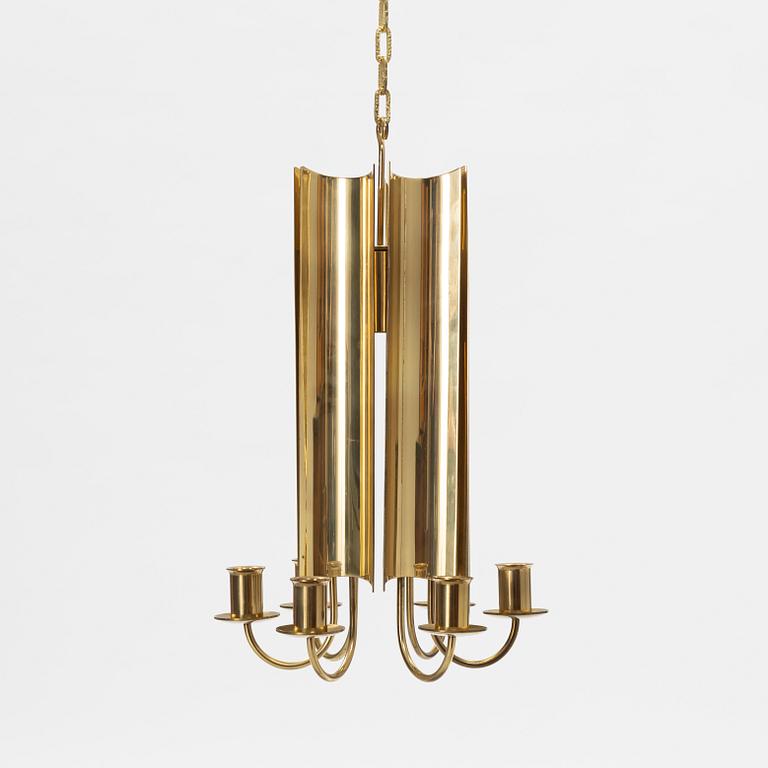 Pierre Forssell, a brass 'Reflex' chandelier, Skultuna.
