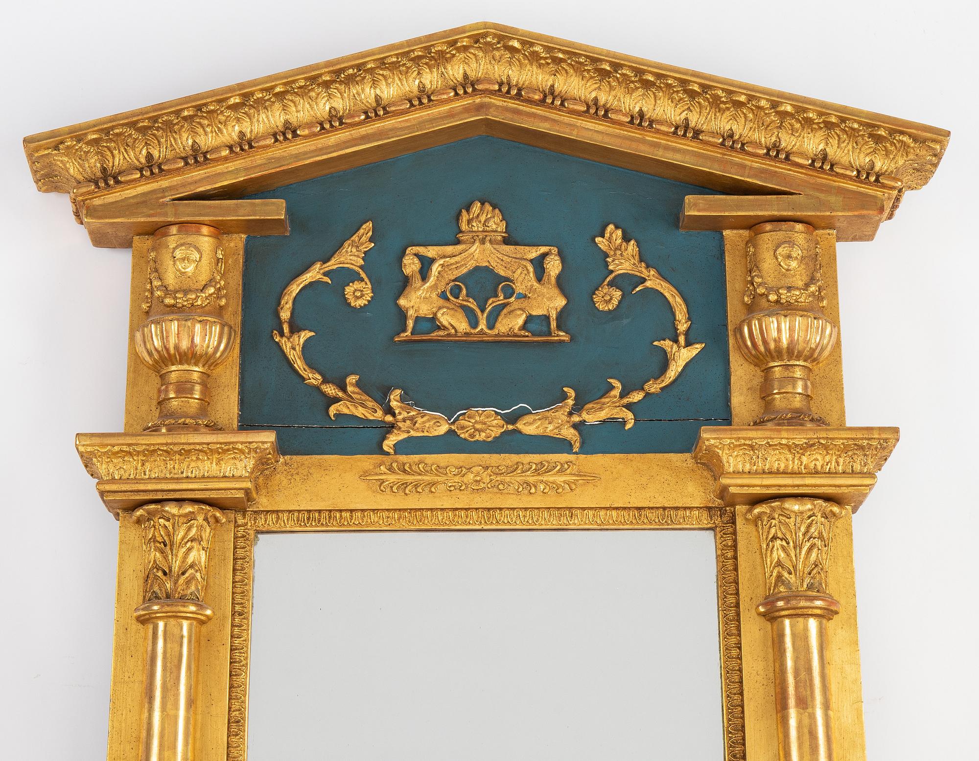 An Empire mirror by Johan Martin Berg (Gothenburg 1803- ca 1837).