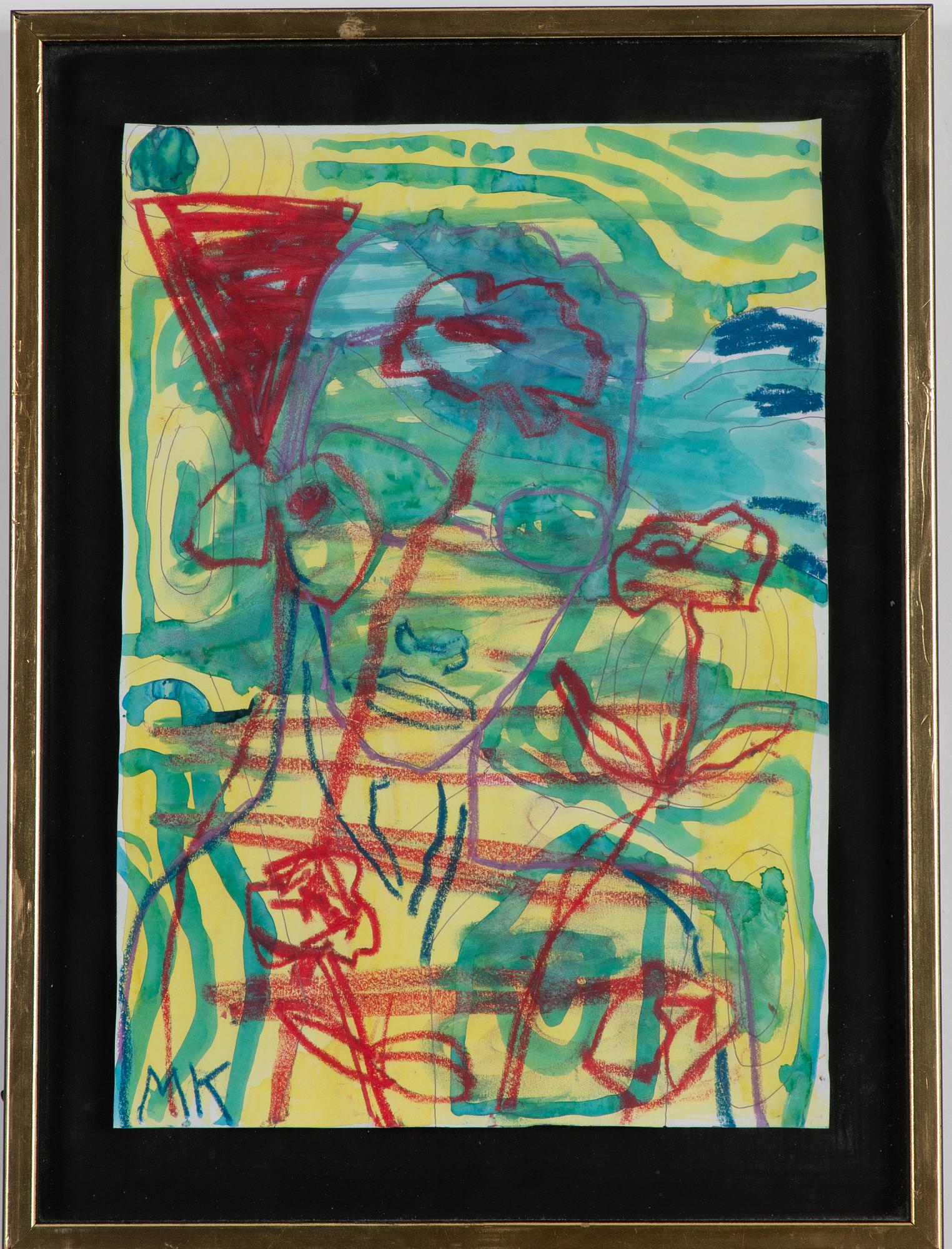 Mauritz Karström, mixed media on paper.