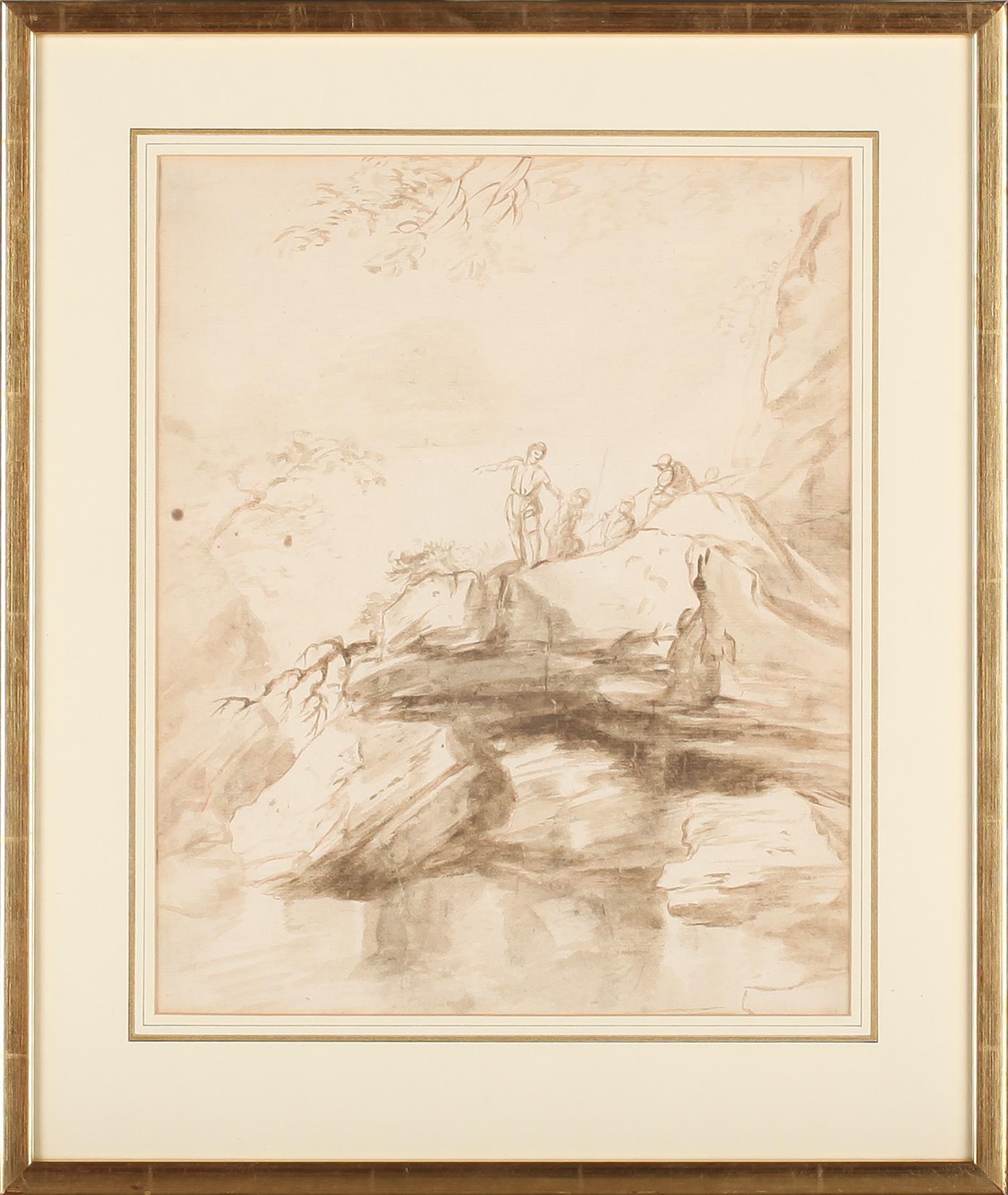 SALVATOR ROSA, hans art, blandteknik, 1800-tal.