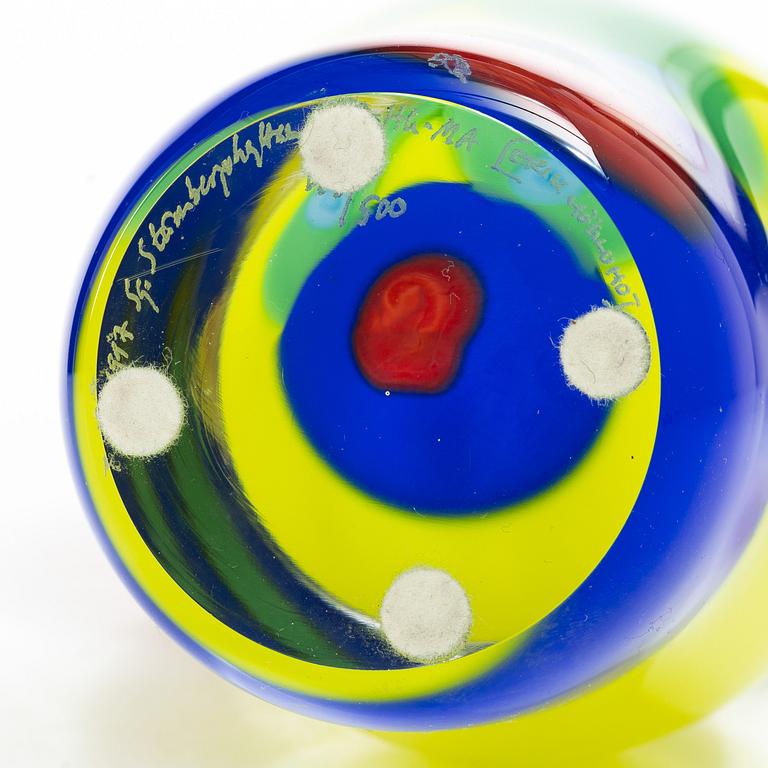 Erik Höglund, vas, glas, Studioglas, Strömbergshyttan, 1997.