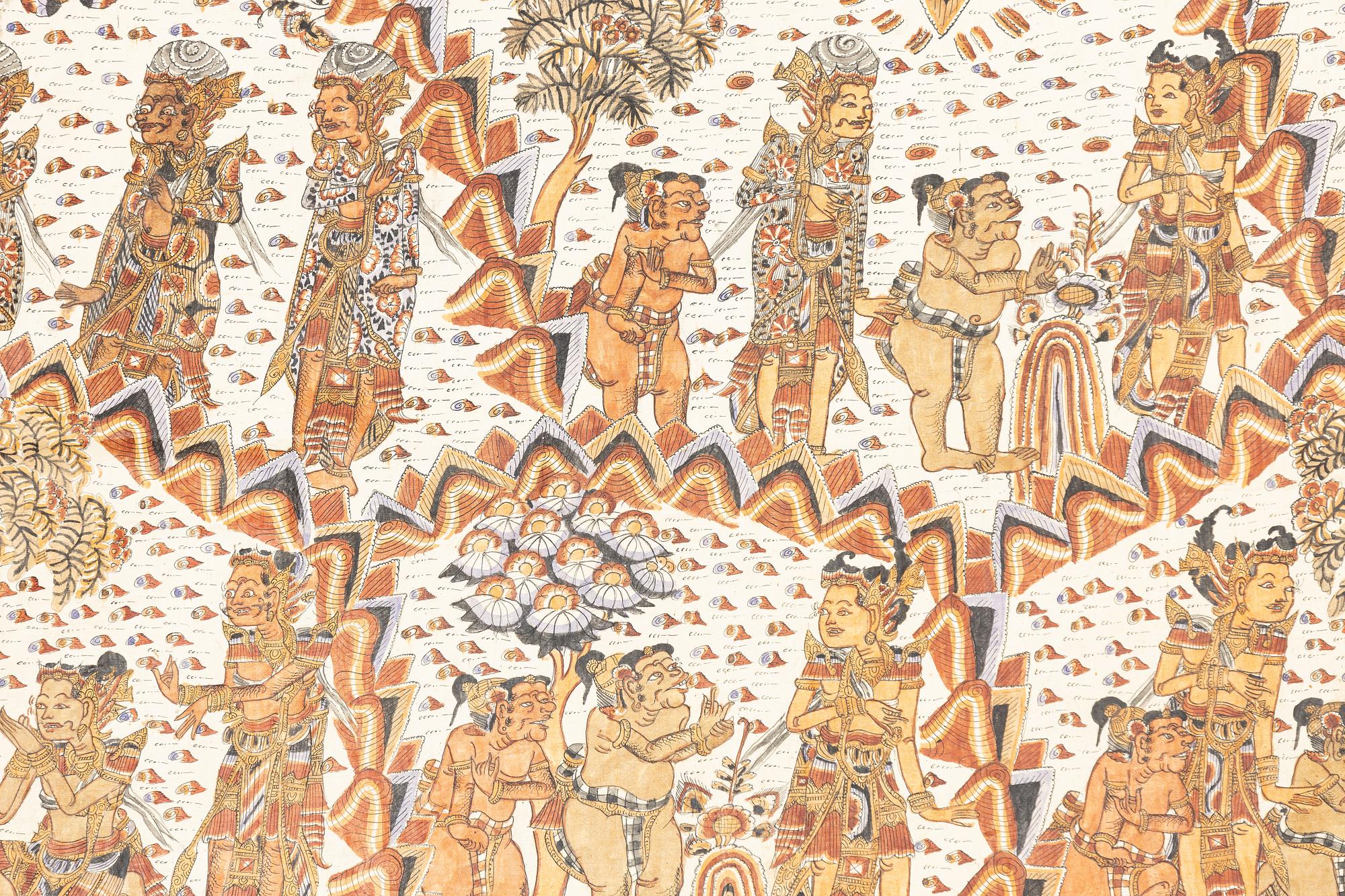 An Balinese Kamasan painting, 20th century.
