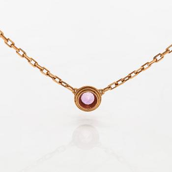 Cartier, necklace, D' amour 18K gold and pink sapphire.