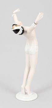 FIGURIN, porslin, art deco, Wien.