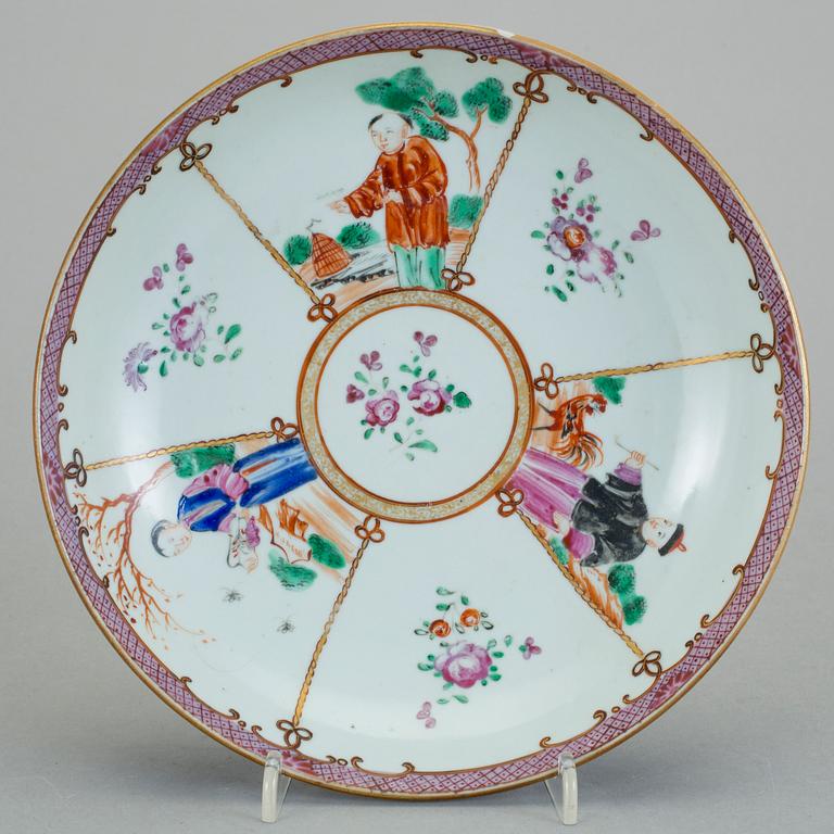 PARTI PORSLIN, 4 delar, Kina, 1700-tal.