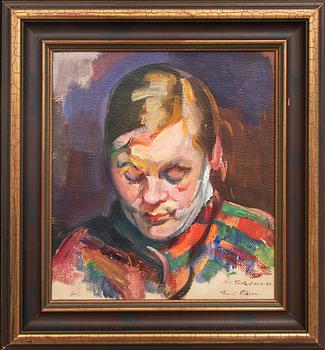 Emil Olsson, oil on canvas, signed, dedicated, dated -34.