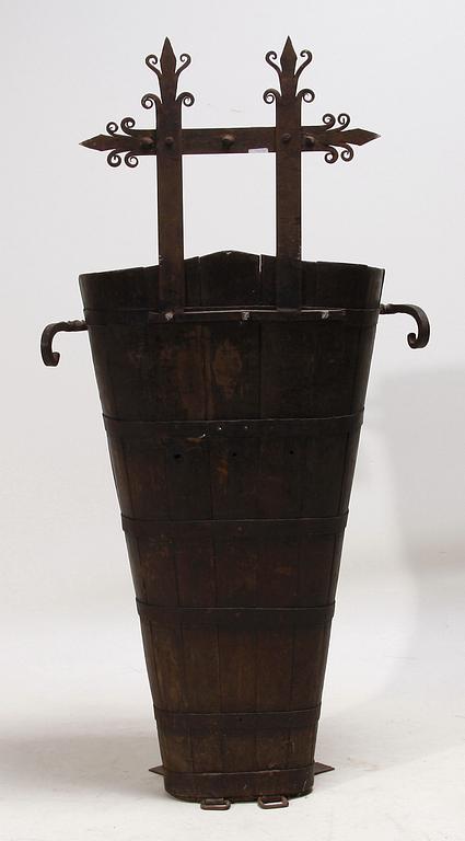 STÄLL/BLOMLÅDA, trä och smidesjärn, 1800-tal.