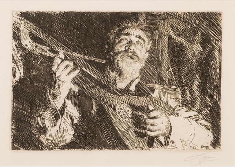 ANDERS ZORN, etsning, signerad.