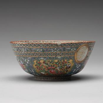 A famille rose bowl, Qing dynasty, 19th century, dated AH1297/1879-80.