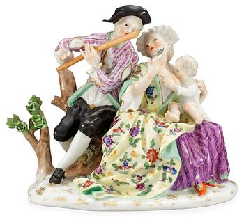 32. FIGURGRUPP, porslin. Meissen 1900-talets första hälft.