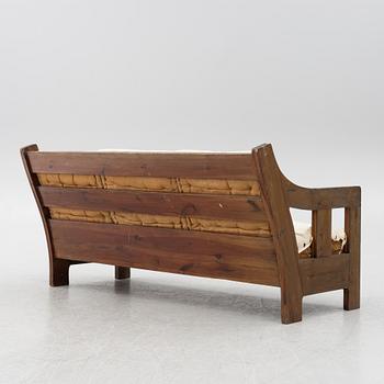 Carl Westman, a stained pine sofa, Sweden ca 1910.