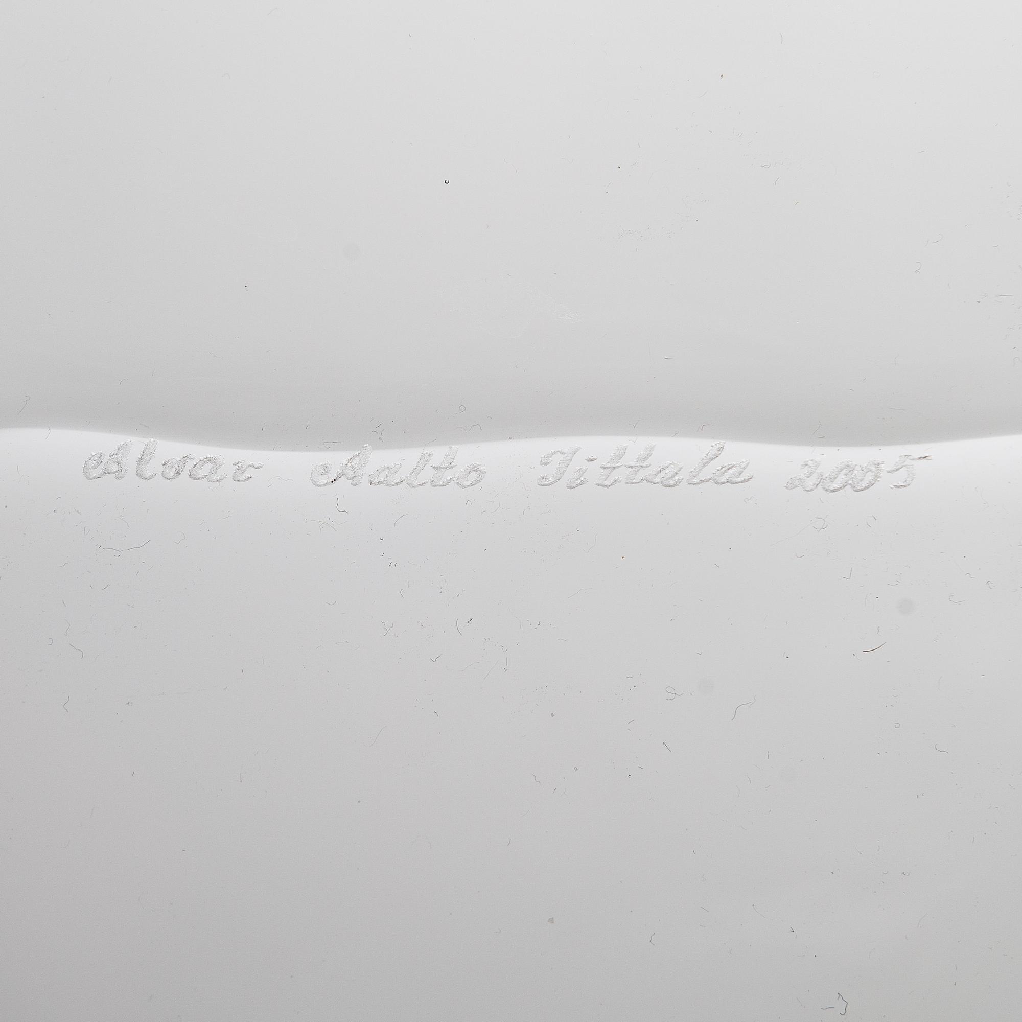 Alvar Aalto, glasskulptur, "Aalto-blomman", fyrdelad, signerad Alvar Aalto Iittala 2005.