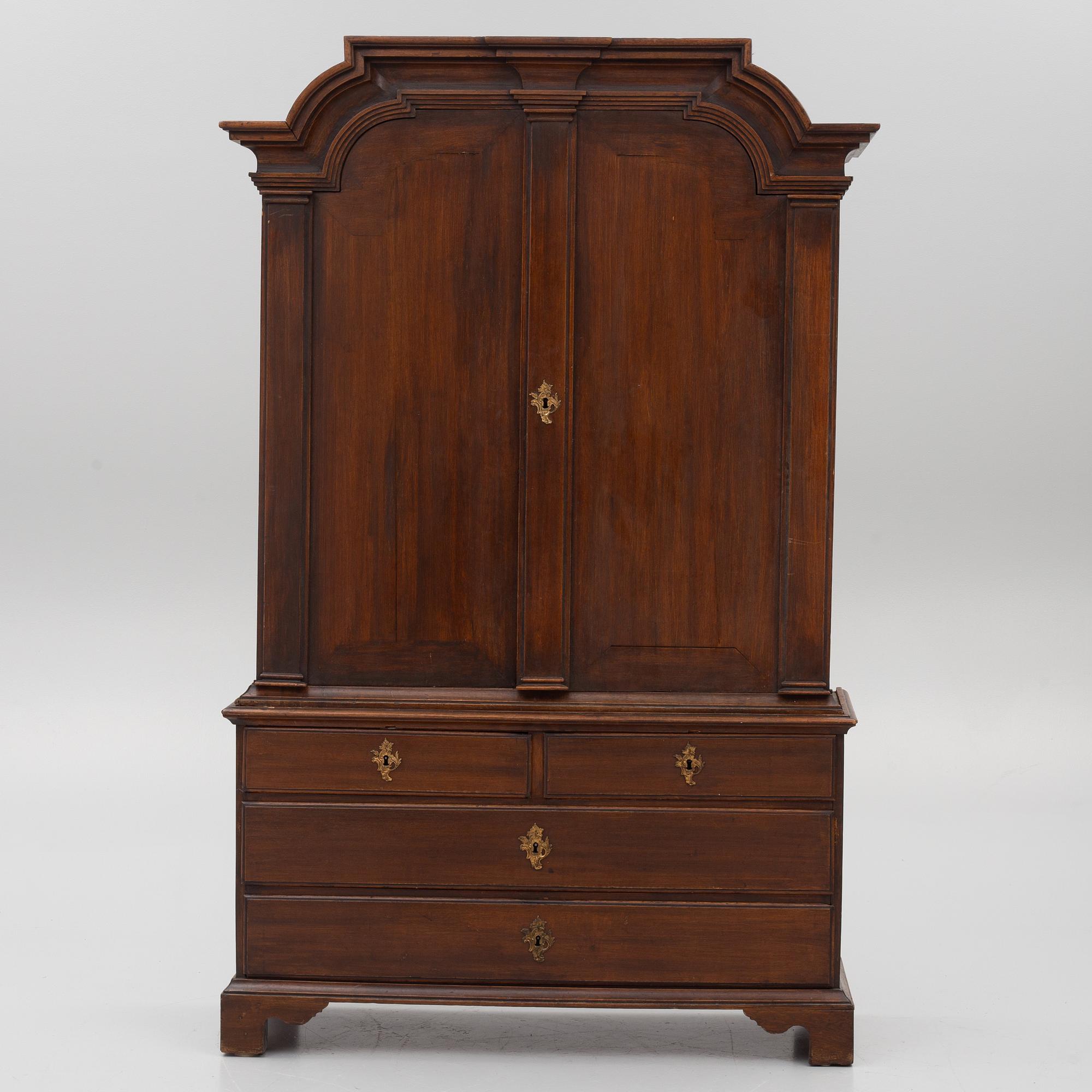 A Rococo cabinet, 18th century.