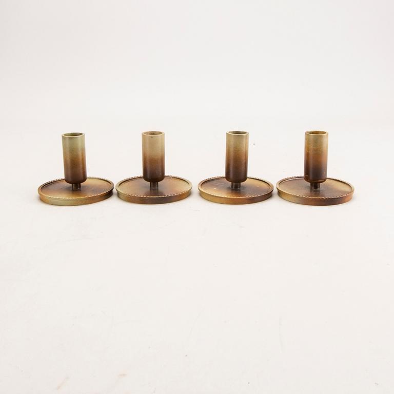 Carl Einar Borgström, candlesticks 4 pcs, Ystad Bronze.