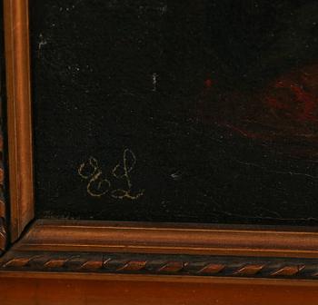 OKÄND KONSTNÄR, olja på duk, monogramsignerad EL, 1900-tal.