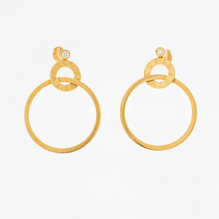 Piaget, earrings, "Possession", a pair, 18K gold with brilliant-cut diamonds.