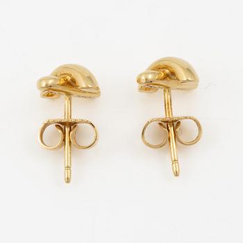 Tiffany & Co a pair of earrings 18K gold "Cross Stitch".