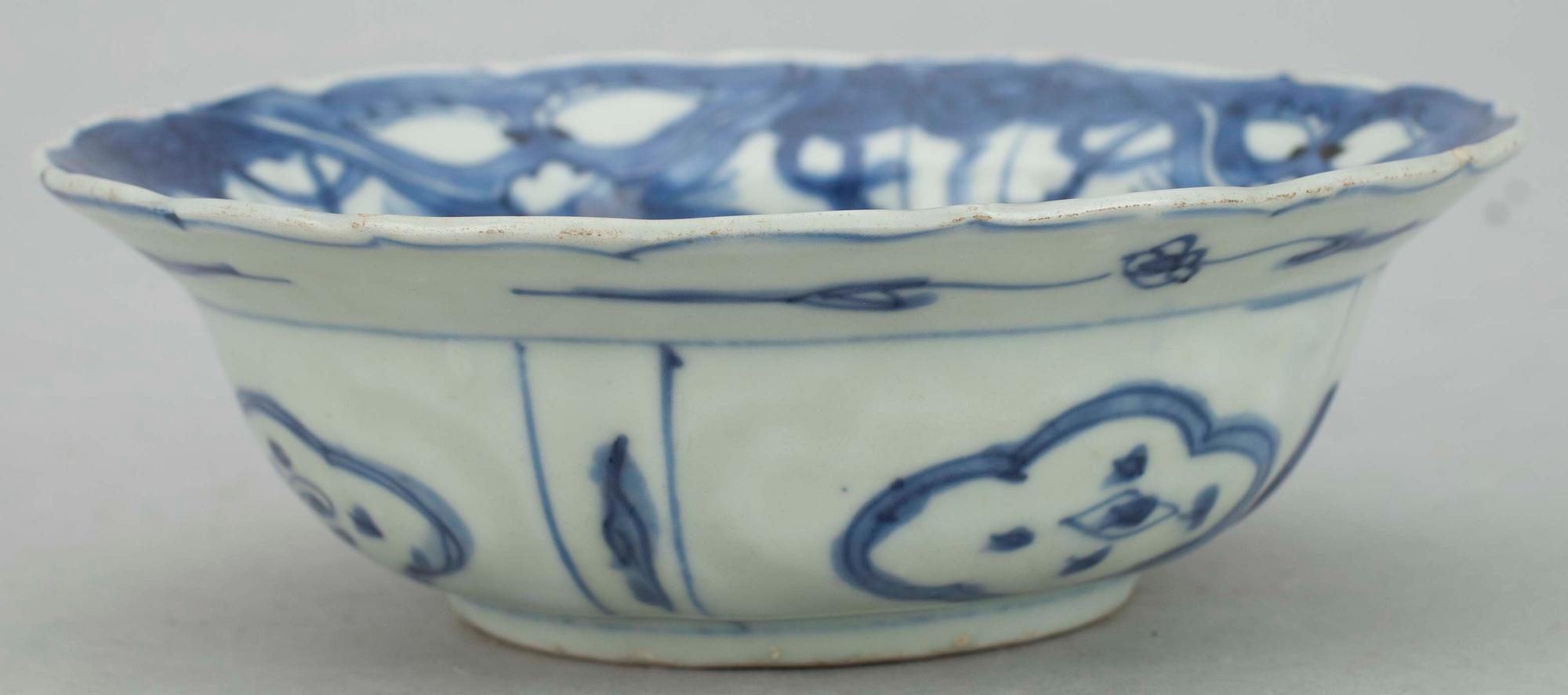 SKÅL, kraakporslin, Kina, Ming dynastin, Wanli (1572-1620).