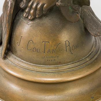 JULES FÉLIX COUTAN, sculpture, bronze, signed "J Coutan Rome" foundry stamp E.COLIN & CIE.PARIS.