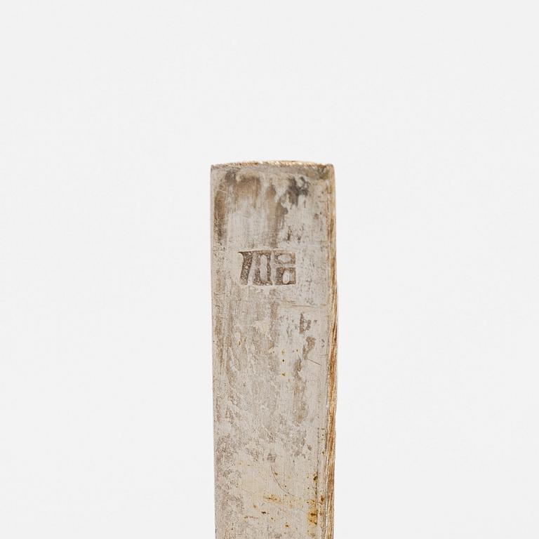 Lusikoita, 12 kpl rasiassa, hopeaa, Korea 1970-luku.
