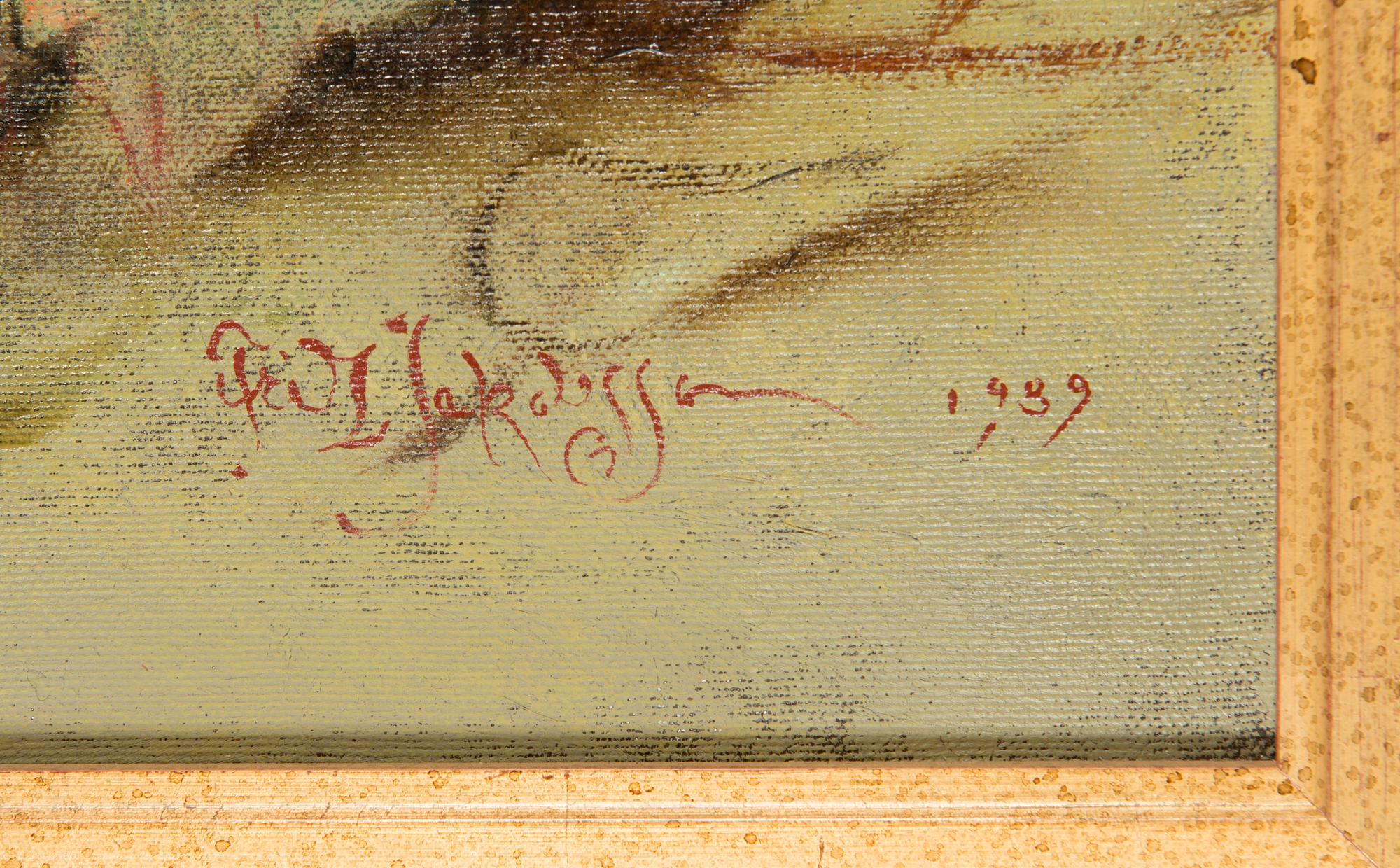 Fritz Jakobsson, öljy kankaalle, signeerattu ja päivätty 1989.