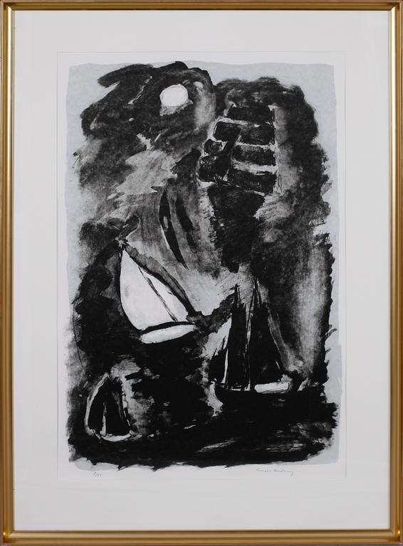 GUSTAV RUDBERG, litografi, signerad och numrerad 8/50.