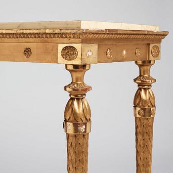 A late Gustavian early 19th century console table.