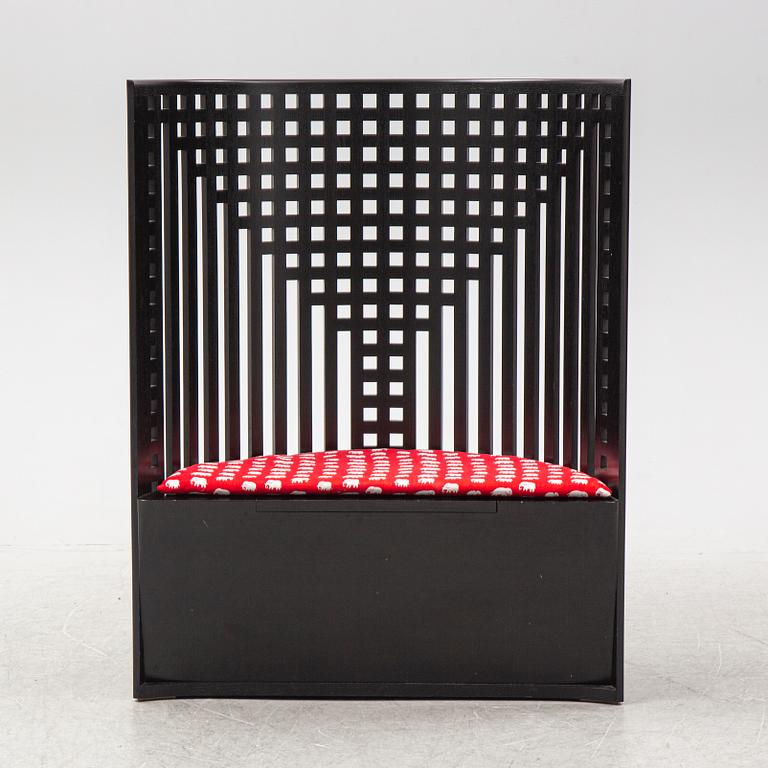 A 'Willow 1' by Charles Rennie Mackintosh for Cassina, designed 1904, produced 1973, No 3692.