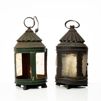 Lanterns, 2 pcs. folk art, 19th century.