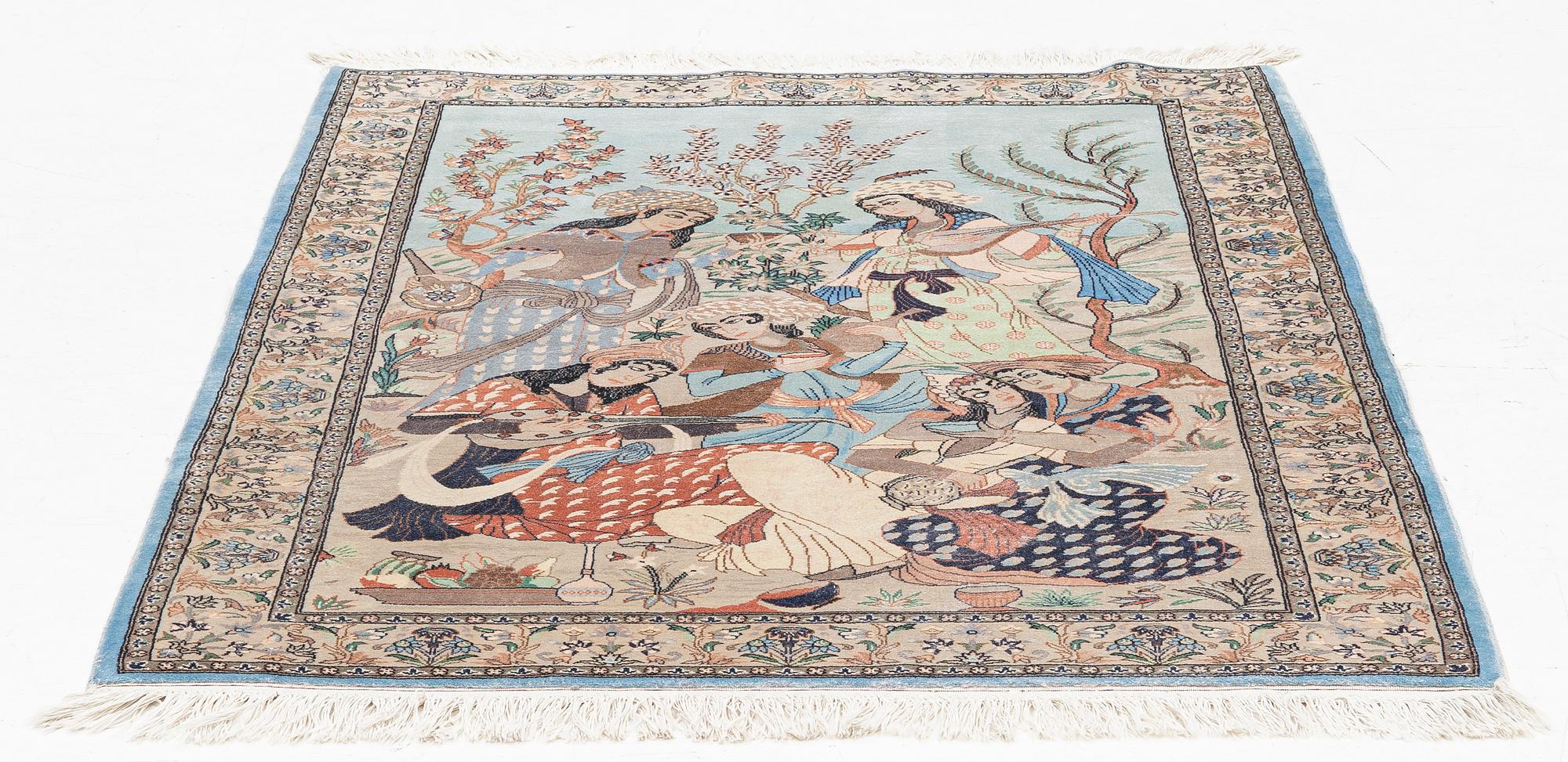 Matta, orientalisk, figural, ca 168 x 108 cm.