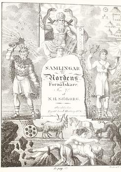 DELAR AV BOKVERK, vol II-III, "Samlingar för Nordens Fornälskare" av NH Sjöborg, Stockholm 1824 resp 1830.