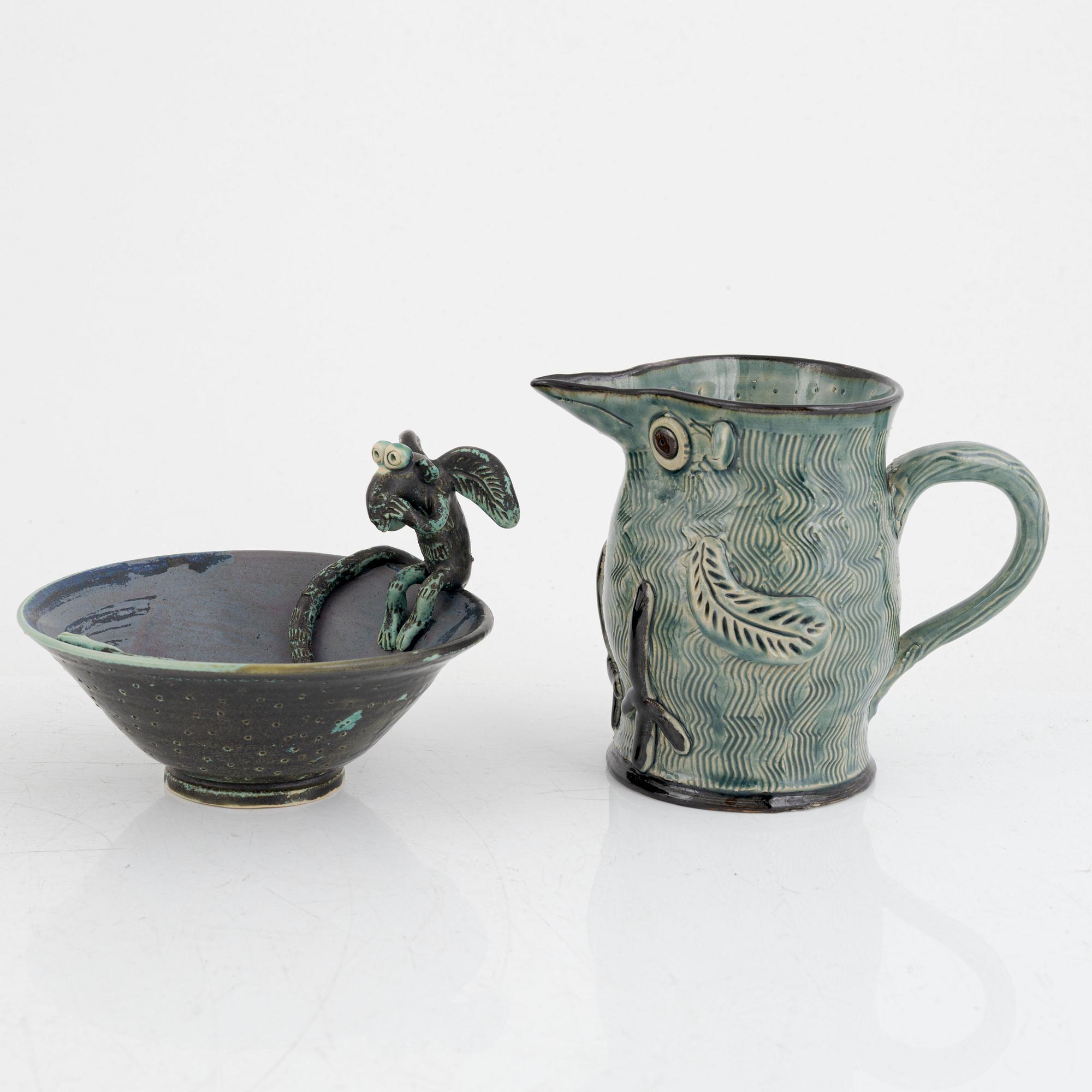 Rex Stuart Beck, ceramics, 6 pieces.