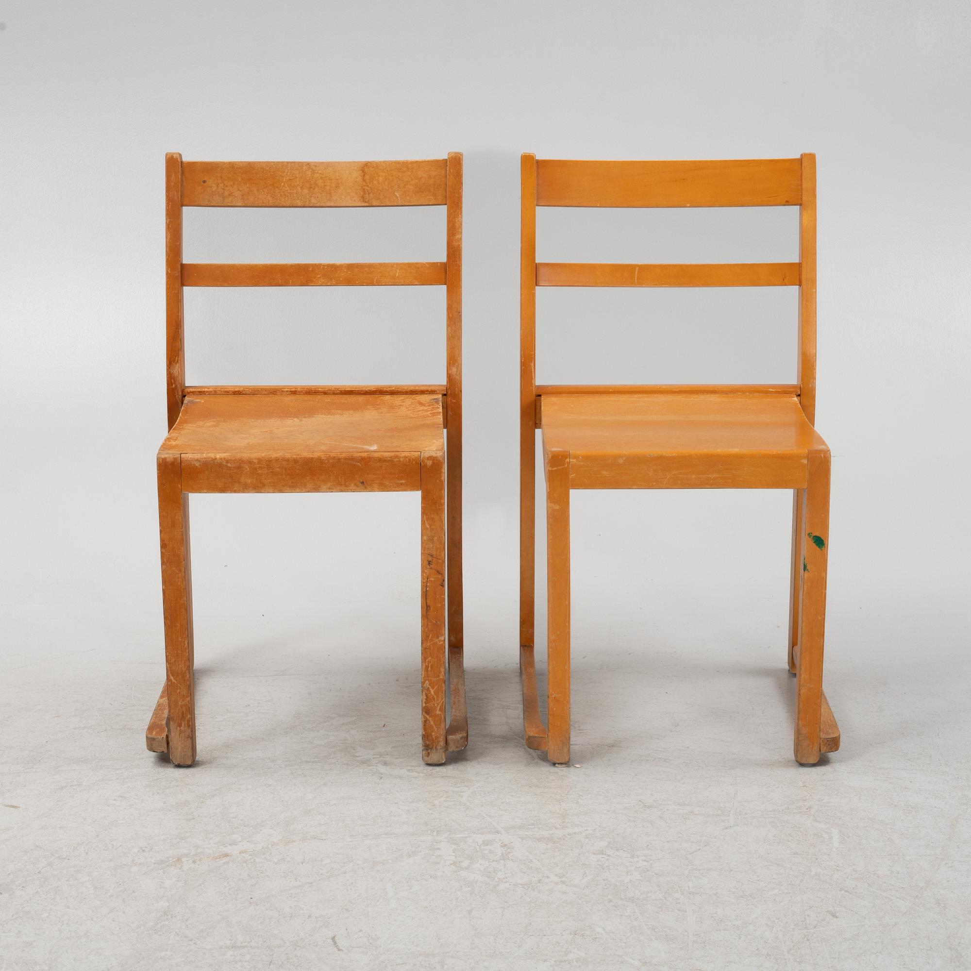 A set of six chairs, mid 20th Century.