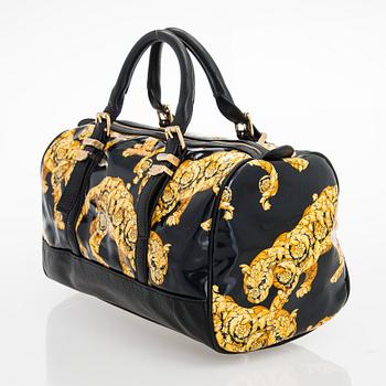 Versace Collection, A 'Hibiscus Leopard Print' duffel bag.