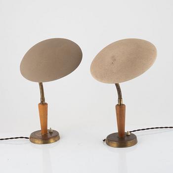 Bertil Brisborg, a pair of table lamps, model "32745", Nordiska Kompaniet, 1940s-1950s.