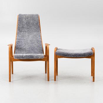 Yngve Ekström, a 'Lamino' armchair with footstool, Swedese, 2004.