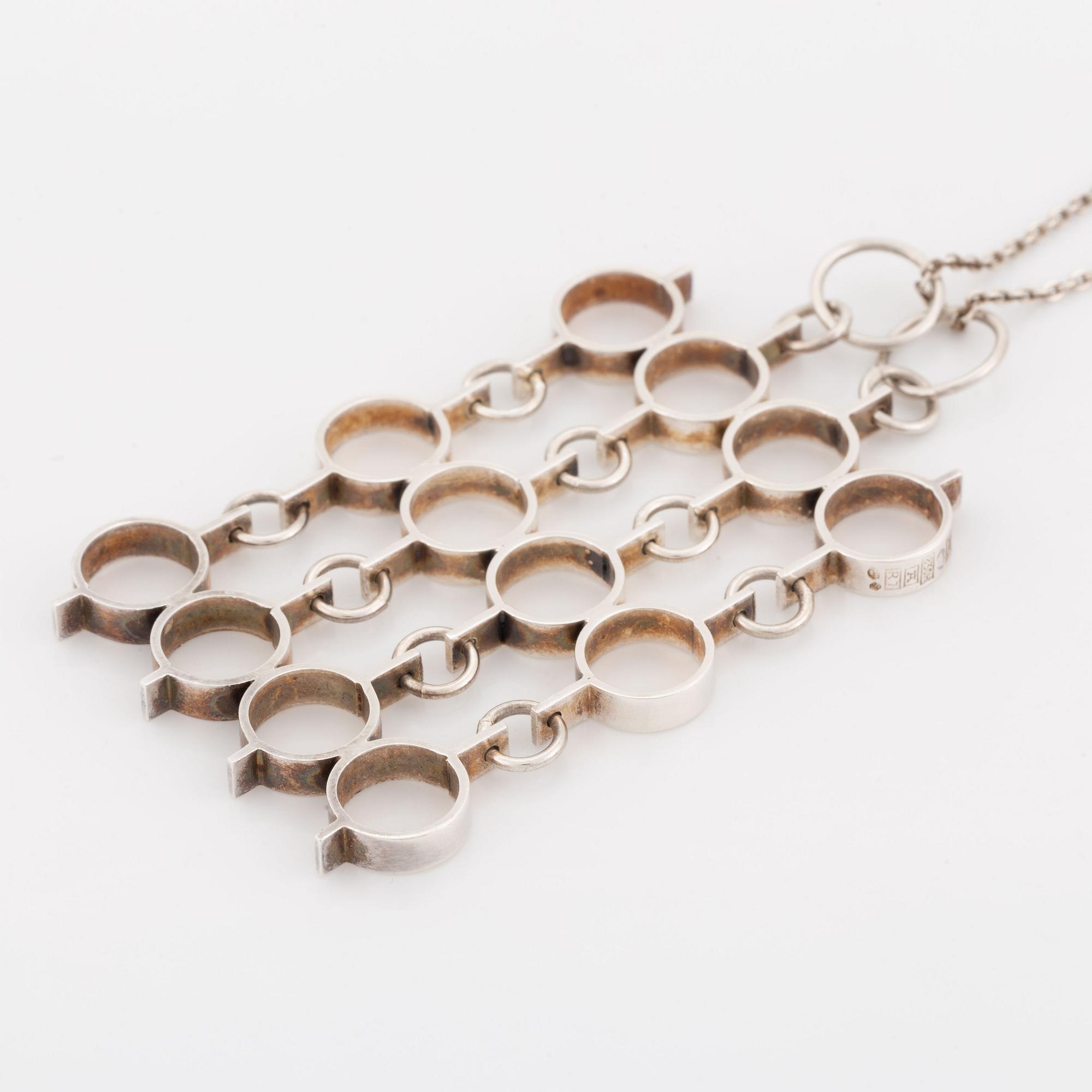 Jorma Laine, silver necklace, Åbo 1970.